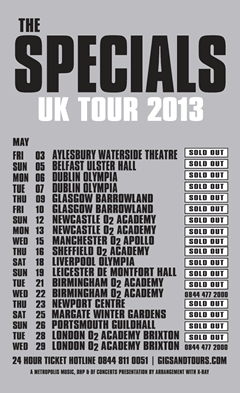 The Specials 2013 UK Tour